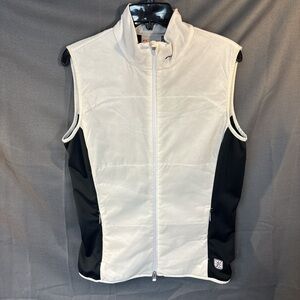 KJUS women’s radiation zippered vest black-and-white insulated size 40/L